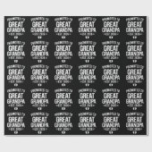 Zum Ururgroßvater befördert Est 2026 Schwangerscha Geschenkpapier (Flach)