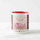 Zum Valentinstag Daddy 3 Foto Custom Zweifarbige Tasse (Mittel)