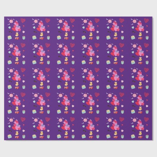 Zum Valentinstag ein schönes Papier. Geschenkpapier (Flach)