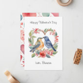 Zum Valentinstag Foto Valentine Mitteilungskarte (Vorderseite/Rückseite Beispiel)