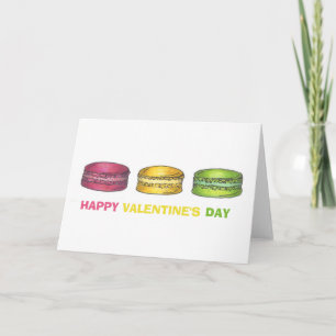 Zum Valentinstag französische Bäckerei Macaron Coo Feiertagskarte