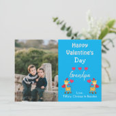 Zum Valentinstag Grandpa Foto Safari Einladung (Stehend Vorderseite)