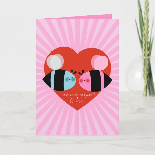 Zum Valentinstag Karte Meant to Bee (Vorderseite)