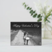 Zum Valentinstag - Seite an Seite Postkarte (Stehend Vorderseite)