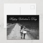 Zum Valentinstag - Seite an Seite Postkarte (Vorne/Hinten)