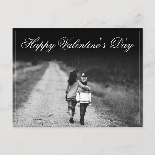 Zum Valentinstag - Seite an Seite Postkarte (Vorderseite)