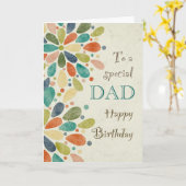 Zum Vater am Geburtstag farbenfroh Karte (Gelbe Blume)