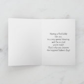 Zum Vater am Vatertag. Niedliche Teddy Bears Karte (Innenseite)