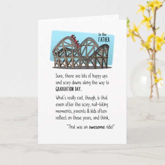 Zum Vater an der Abschluss-Rolle Untersetzer-Fahrt Karte (Gelbe Blume)