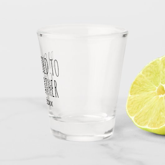 zum Vater befördert | Neues Baby-Geschenkglas Schnapsglas (Rechts)