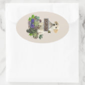 Zum Verkauf angebotene Succula Ovaler Aufkleber (Tasche)