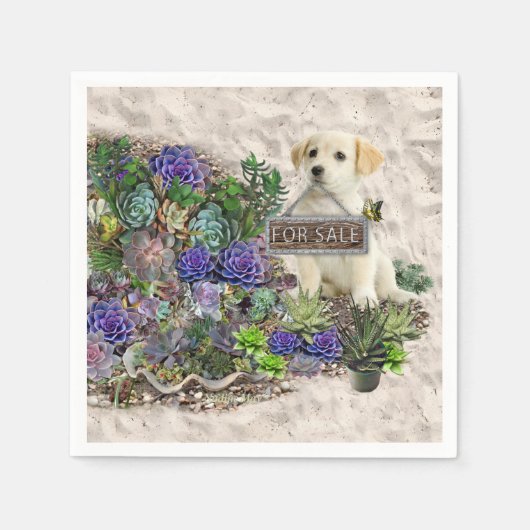 Zum Verkauf angebotene Succula Serviette (Vorderseite)