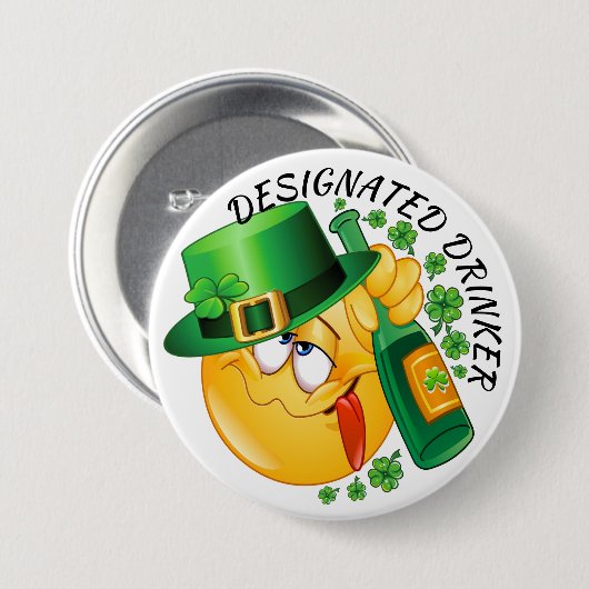 Zum Verkauf benannter Drinker St. Patrick's Day Button (Vorne & Hinten)
