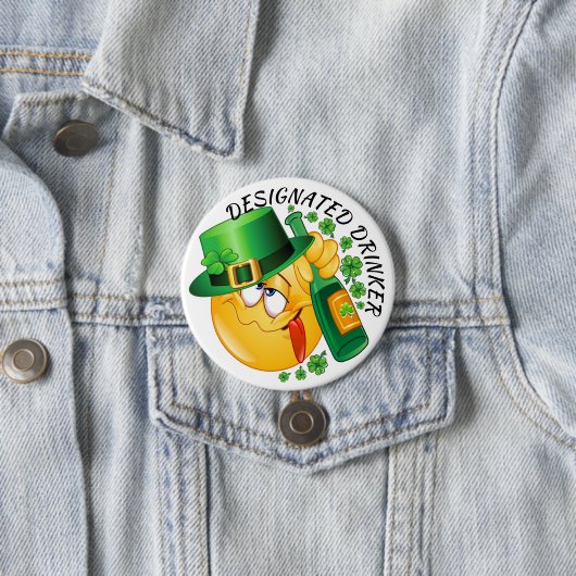 Zum Verkauf benannter Drinker St. Patrick's Day Button (Beispiel)