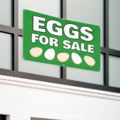 zum Verkauf bestimmte Eier Banner (Äußeres Gebäude)