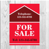 ZUM VERKAUF BIG BOLD SIGNAD Real Anwesen Fensteraufkleber