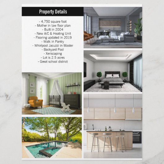 Zum Verkauf durch den Eigentümer Zuhause-Listing 2 Flyer (Hinten)