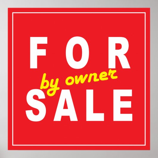 ZUM VERKAUF DURCH DEN INHABER UNTERZEICHNET POSTER (Vorne)