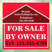 ZUM VERKAUF DURCH EIGENTÜMER MODERNES Anwesen Fensteraufkleber (Blatt 3)