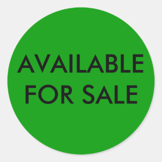 ZUM VERKAUF STECKER VERFÜGBAR RUNDER AUFKLEBER