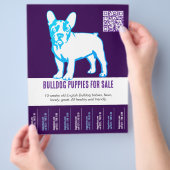 Zum Verkauf von Bulldog Welpen Flyer (Hand)
