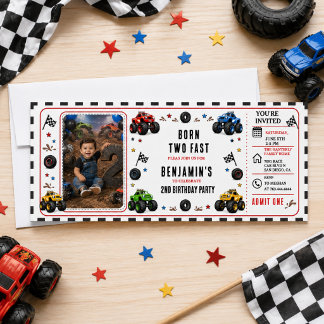 Zum Wachsen geboren, zwei schnelle Monstertrucks 2 Einladung