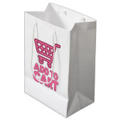 Zum Warenkorb hinzufügen - Trendrosa Einkaufskorb- Mittlere Geschenktüte (Vorderseite Schrägansicht)