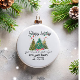 Zum Weihnachtsbaum der Großeltern befördert Ornament Aus Glas