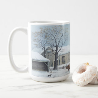 ZUM WEIHNACHTSFEST ZURÜCKKEHREN (1861) Vintage Kun Kaffeetasse
