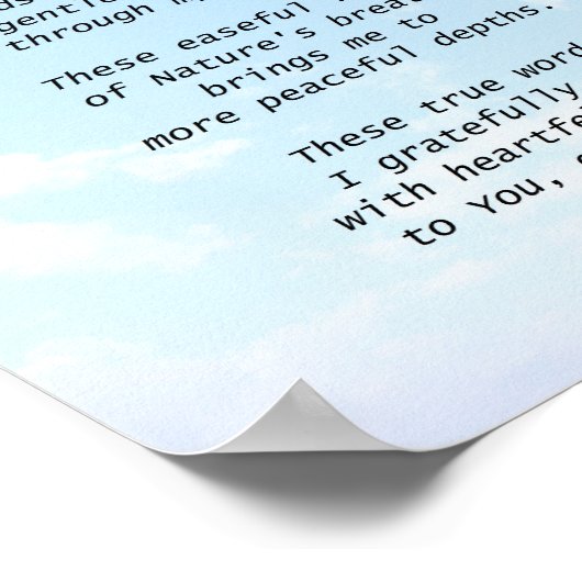 Zum Wind Poster (Ecke)