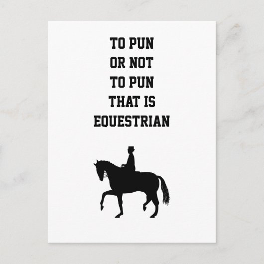 zum Wortspiel oder nicht zum Wortspiel Postkarte (Vorderseite)