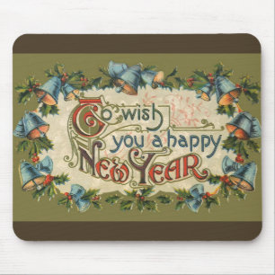 Zum Wunsch eines glücklichen neuen Jahres, Vintage Mousepad