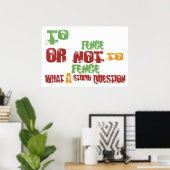 zum Zaun Poster (Heimbüro)