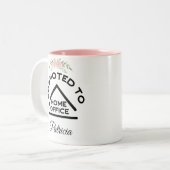 zum Zuhause Office mit Blume für Aquarellfarben be Zweifarbige Tasse (Vorderseite Links)