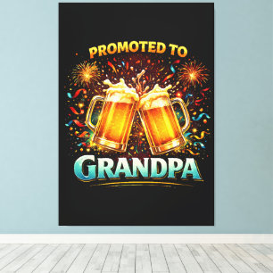 Zum zukünftigen Opa befördert Leinwanddruck