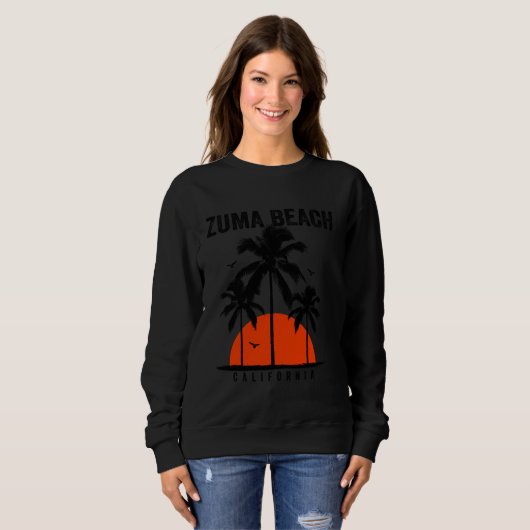 Zuma Beach California Surfboard Sweatshirt (Vorne ganz)