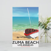 Zuma Beach LA Rail Beach Poster Briefpapier (Stehend Vorderseite)