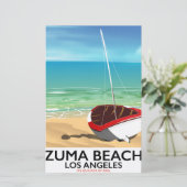 Zuma Beach LA Rail Beach Poster Briefpapier (Stehend Vorderseite)