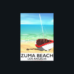 Zuma Beach LA Rail Beach Poster Leinwanddruck<br><div class="desc">Zuma Beach LA Rail Vintages Strandposter im traditionellen Stil.</div>
