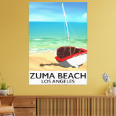 Zuma Beach LA Rail Beach Poster Leinwanddruck (Insitu (Wohnzimmer))