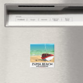 Zuma Beach LA Rail Beach Poster Magnet (In Situ (Geschirrspüler))