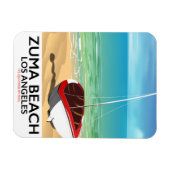 Zuma Beach LA Rail Beach Poster Magnet (Horizontal)
