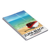 Zuma Beach LA Rail Beach Poster Notizblock (Rechte Seite)