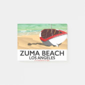 Zuma Beach LA Rail Beach Poster Post-it Klebezettel (Vorderseite)