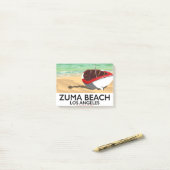 Zuma Beach LA Rail Beach Poster Post-it Klebezettel (Auf Schreibtisch)