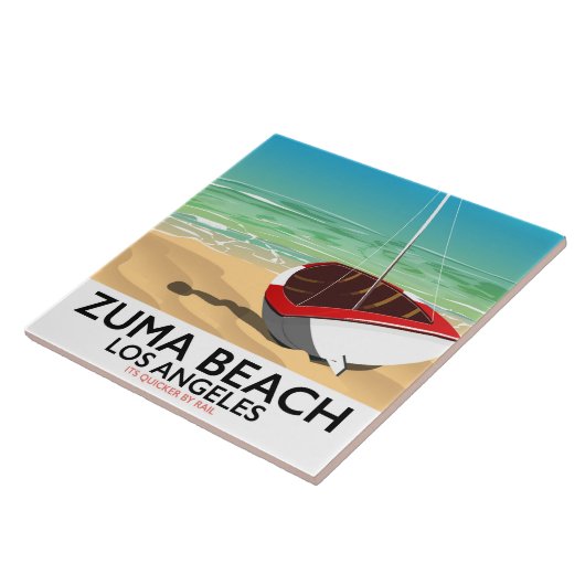 Zuma Beach LA Rail Strandposter Fliese (Seite)