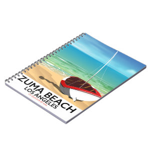 Zuma Beach LA Rail Strandposter Notizblock