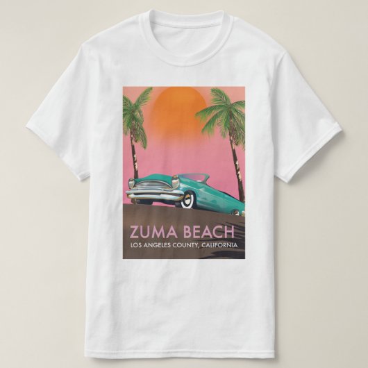 Zuma Beach Los Angeles Landkreis Kalifornien T-Shirt (Design vorne)