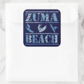 Zuma Beach Quadratischer Aufkleber (Tasche)
