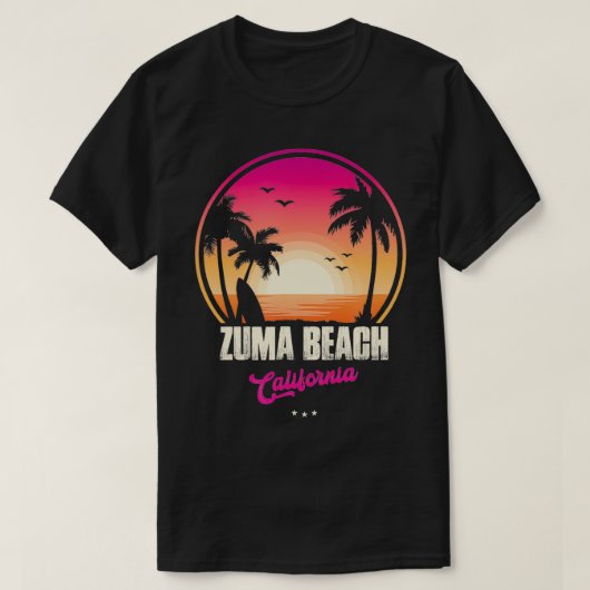 Zuma Beach Souvenir California Erinnerung 1 T-Shirt (Design vorne)